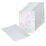 EXERZ A4 Exercise Book Cover 10pk, Clear Water Resistant - Slip On Protective Jackets for Notebook, PVC Sleeve (A4 10pk)