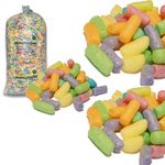 Large EcoFlo Protective Multicoloured Biodegradable Void Filling Packing Peanuts Loose Fill (15 Cubic ft (1 Bag))