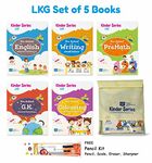 Kinder Series LKG text books for kids / Lower Kindergarten Books [244 pages] (Alphabets, Writing, Maths, GK or EVS, Colouring) 4-6 Years + Books Pouch [Paperback] Future Intelligence Books