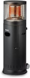Enders® Terrassenheizer POLO Black 2.0, Gas-Heizstrahler, Terrassenstrahler mit stufenloser Regulierung 3-6kW, Edelstahlbrenner, ENDUR Reflexionssystem, Transporträder, Umkippsicherung, schwarz #5462
