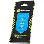Fortress Tech Wipes (25 ct.) To-Go Electronic Wipes for Cell Phones, Keyboards, Cameras, Car Interior and More [Travel Size] Skin-Safe Cleaning Wipes, Phone Wipes (Fresh Clean Scent)
