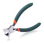 SPEEDWOX Mini End Cutting Pliers, 4.5" End Nipper with PVC Handles, Nail Puller Tool for Installing Carpenters Construction Floor