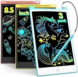 TECJOE 3 Pack LCD Writing Tablet, 8.5 Inch Colorful Doodle Board Drawing Tablet for Kids, Kids Travel Games Activity Learning Toys Birthday Gifts for 3 4 5 6 Year Old Boys Girls Toddlers Preschooler