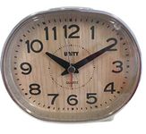 Unity Bell Alarm Clock, Brown Wood Effect, 10.5 x 10 x 7cm