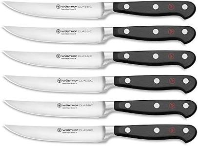 WÜSTHOF Classic 6-Piece Steak Knife Set, Black