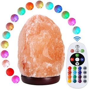 pursalt 5.5 Inch Himalayan Salt Lamp Night Light with Remote Control, Upgraded 16 Colors Changing & 4 Light Modes LED USB Salt Rock Lamp, Natural Crystal Pink Mini Small Salt Lamp for Home Decor