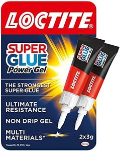 Loctite 2560191 Gel Instant Super Glue, Strong All-Purpose Clear Glue for Repairs, Clear Various Materials, Easy to Use Instant Super Glue, 2 x 3 g, Transparent