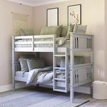 DHP Dylan Twin Over Twin Wood Bunk Bed, Gray