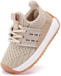 BMCiTYBM Toddler Walking Sneakers Boys Girls Shoes Breathable Non Slip Outdoor Running Camel Size 7 Toddler