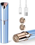 Facial Hair Remover for Women- as Seen on TV Painless Face Shaver -Mini Hair Remover, Electric Razor Shaver Portable Bikini Epilator for Lips, Chin, Armpit, Peach Fuzz, Fingers, Neck, Cheek