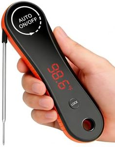 Paysean Meat Thermometer Digital, 0.5 Sec Instant Read ±0.5℉ with Auto-Rotating Backlit Display, IP67 Waterproof and Calibration for Cooking, Candy, Grilling, BBQ, Liquid, Smoker, Beef
