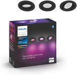 Philips Hue New Centura White and Colour Ambiance Smart Ceiling Light 3 Pack [Round - White] with Bluetooth, Works with Alexa, Google Assistant and Apple Homekit