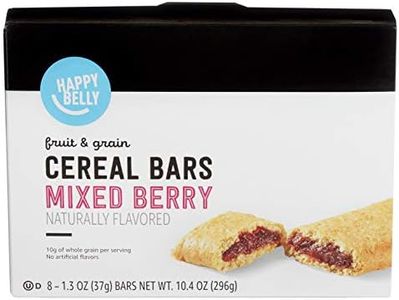 Amazon Brand - Happy Belly Fruit & Grain Cereal Bars, Mixed Berry, 1.3 Oz, 8 Count