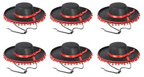 Beistle 60840 Felt Spanish Hat, 6 Hats Per Package