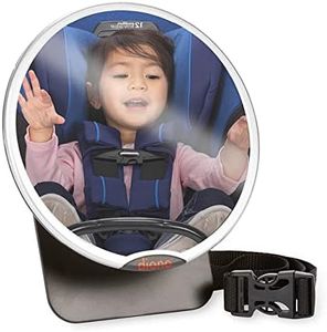 Diono Easy View™ Baby Car Mirror, Safety Car Seat Mirror for Rear facing Infant, Fully Adjustable With 360° Rotation, Wide Crystal Clear View, Shatterproof, Crash Tested