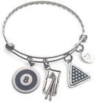 Billiards Charm Bracelet Shoot Pool