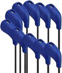PGM Golf Club Covers, 10pcs Protective Washable Golf Iron Head Covers Set with Number Opening, Easy On and Off, Fits Right Handed Brands