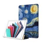 DuraSafe Cases for iPad PRO 10.5 Air 3 [ PRO 10.5 Inch Air 3rd Gen ] A1701 A1709 A1852 A2152 A2123 A2153 A2154 Trifold Printed Hard Smart PC Transparent Back Cover - Starry Night