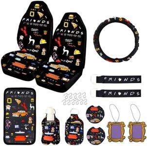 12PCS Car Accessories Set,Funny TV Show Merchandise,Car Seat Cover,Steering Wheel Cover,Universal for Auto Truck Van SUV