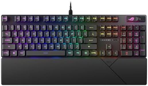 ASUS ROG Strix Scope II RX Gaming Keyboard, IP57, Dampening Foam, Pre-lubed ROG RX Red Optical Switches, PBT Keycaps, Multi-Function Controls, Xbox Game Bar Function hotkeys, RGB-Black