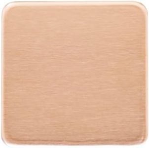 MICAIKEM 1.25" Copper Blanks Supper Thick 3mm Thick Square Ball Markers Coin Tags Finished Edge for Engraving and Metal Stamping. Pack of 10