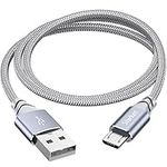 Siwket Micro USB Charging Cable 3M Braided USB A to Micro Android Charger Cable Data Sync Cord for Samsung Galaxy J7,S7,S6,Kindle Fire,Fire HD Tablets,PS4 Controller,Sony,HTC,LG,Motorola,Huawei Grey