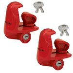 Master Lock 389DAT 2 Pack Universal Trailer Coupler Lock, Red