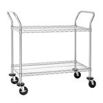 Vogue Chrome Wire Trolley Two Tier 960X457X910mm Catering Food Serving