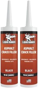 Liquid Rubber Asphalt Crack Filler - Professional-Grade Self-Leveling Waterproof Sealant for Driveway, Parking Lot & Walkway Cracks - Black 10oz - Helps Stop Water Intrusion & UV Damage - 2 Pack