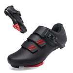 SoleEase Women & Men Cycling Shoes Compatible with Peloton Bike Indoor Road Riding Biking Bike Shoes with Delta Cleats Included (2088Black, 43)