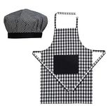 Fancyclub Children Chef Costume Baby Chef Apron + Hat for Kids Dress|| Chef Cook Apron Costume (2-3 Years, Black pocket)