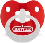Battle Sports Binky Oxygen Football Mouthguard - Detachable Strap, Maximum Breathability, Works with Braces & No Boiling Required - Red/White
