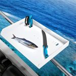 Fistihon Pontoon Boat Fillet Table, Boat Cutting Board Bait Table Perfect Fish Cutting Station, Easy Installation and Secure Locking System, for Pole Less Than 2 inches Ship Guardrail