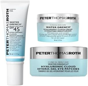 Peter Thomas Roth | Water Drench Hyaluronic Cloud Cream Hydrating Refillable Moisturizer, Hydra-Gel Eye Patches, and Broad Spectrum SPF 45 Hyaluronic Cloud Moisturizer