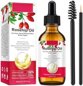 Huile de Rose Musquée 60ml pour les Visage Soin Anti-âge, Peau, Cicatrices et Vergetures Cheveux Hydrates Corps Peau Pressée à Froid pure et Naturelle Hydratante et Nourrissante