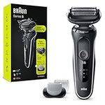 Braun Series 5 51-W1600s Electric Shaver for Men, Electric Razor for Men With EasyClick Body Groomer Attachment, EasyClean, Wet & Dry, Rechargeable, Cordless Foil Razor, White Rated Which? Best Buy