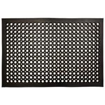 EDS Commercial Rubber Floor Mat Heavy Duty Large Outdoor Rubber Entrance Door Mat Anti Fatigue Non Slip Mats with Drainage Hole for Industrial Kitchen Restaurant Garage Garden (PACK OF 1, 90 x 60 CM)