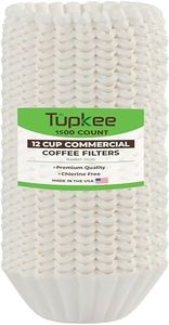 Tupkee 12-Cup Large Coffee Filters - 9.75” x 4.25” - 1500 Count - Tall Walled to Prevent Ground Overflow - Compatible with Bunn 12 Cup Commercial Coffee Maker & Large Home Machines - Made in the USA