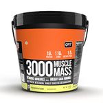 QNT Muscle Mass 3000 | 18g Whey Protein, 1.5g Dietary Fibre, 110g Carbs| Weight Gainer and Muscle Mass Gainer Supplement (Kesar Kaju Pista, 5 Kg)