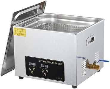 Aprafie Ultrasonic Cleaner, 360W 15L Ultrasonic Jewelry Cleaner Machine with Digital Timer Heater and 304 Stainless Steel for Dentures Glass Industrial Parts Carburetor Circuit Board