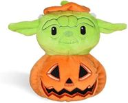 STAR WARS Dog Toy Yoda Halloween Dog Toy Pumpkin Head | Small Dog Toy, Soft Plush Dog Toy, Dog Chew Toy Yoda Dog Toy, Pumpkin Head Yoda Plush Toy for Dogs, 6 Inch (FF19333-22)