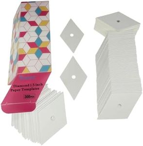 Yosine 300pcs 1.5 Inch Diamond 60 Degrees Paper Piecing Paper for Quilting DIY Sewing Crafts,6 Point Diamond Paper Piecing Templates