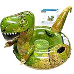 FindUWill Inflatable Dinosaur Snow Tube, 64.9 inch Giant Winter Sled, Reinforced Handles & Double Layer Bottom Sled, Animal T-Rex Snow Sledding for Adults (Dinosaur)