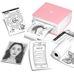 Phomemo M02 Mini Printer - Pocket Sticker Printer, 203dpi Thermal Instant Photo Printer, Small Bluetooth Wireless Printer, Portable Phone Printer for Children, Work with Phone & Tablet, Pink