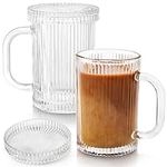 Noamus 2 Pack Coffee Mugs with Glas