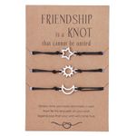 CERSLIMO Best Friend Gift for Girls Boys - 3 Pcs Friendship Bracelet of Star/Sun/Moon, Best Friend Bracelet for 3 Girls, Bff Bracelets Friendship Bracelets for Girls Jewellery Birthday Christmas