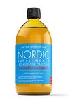 Nordic Supplements High Strength 500ml Omega 3 Fish Oil with 1000iu Vitamin D3 in Natural Cholecalciferol Form. Taste Award Winning Lemon Flavoured and Tested