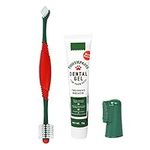 Pet Teeth Brushing Set Dog Tooth Brushing Kit Pet Beef Flavor Toothpaste and Toothbrush Addition Bad Breath Tartar Teeth Care Dog Cat Cleaning Mouth