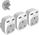 UK to US Plug Adaptor 3 Pack, TESSA