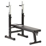 Mirafit Adjustable Folding Weight Bench with Dip Station